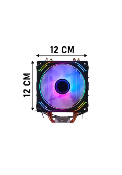 Game in Game Frozen-II 1x12 CM Auto Rainbow Fanlı Kule İşlemci Fan