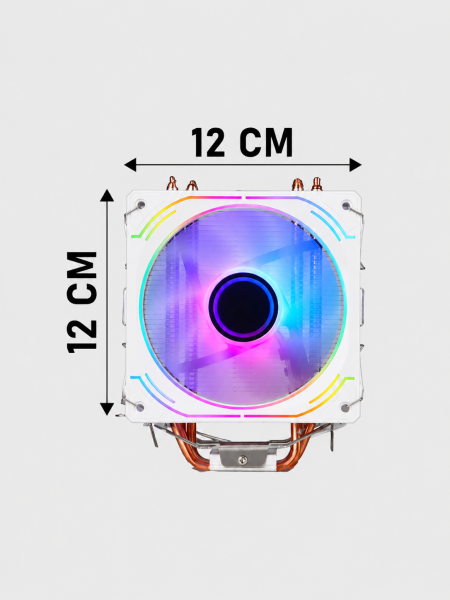 Game in Game Frozen-II 1x12 CM Auto Rainbow Fanlı Kule İşlemci Fan Beyaz