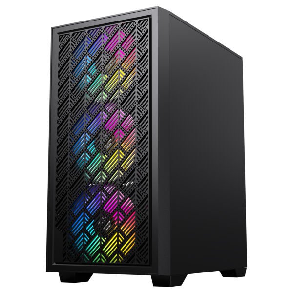 Game in Game FLOW 4x12cm Argb Fanlı M.Atx Mesh Panel Siyah Gaming Kasa