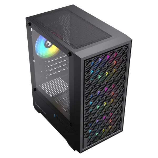 Game in Game FLOW 4x12cm Argb Fanlı M.Atx Mesh Panel Siyah Gaming Kasa