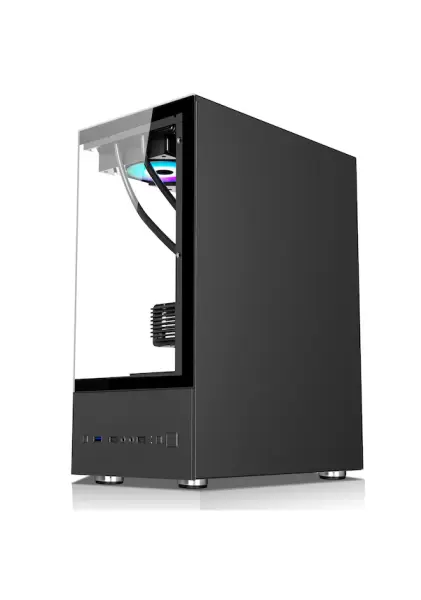 Zoko Smıle Siyah 5x12cm Argb Fanlı Temper Camlı Atx Gaming Kasa