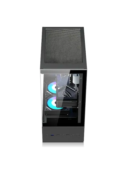 Zoko Smıle Siyah 5x12cm Argb Fanlı Temper Camlı Atx Gaming Kasa