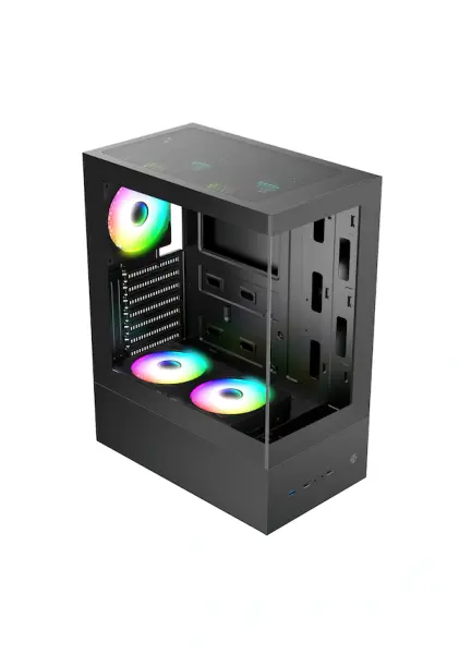 Zoko Smıle Siyah 5x12cm Argb Fanlı Temper Camlı Atx Gaming Kasa