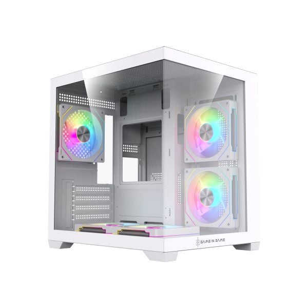 Game In Game Cool Beyaz 5x12cm Argb Fanlı M.atx Gaming Akvaryum Kasa