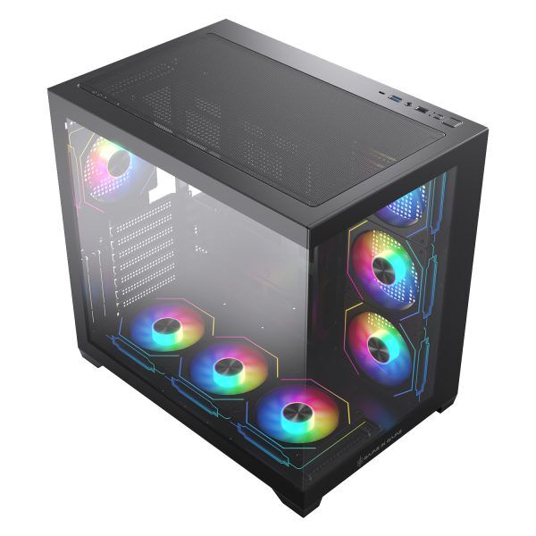Game In Game Dream Siyah 7x12cm Argb Fanlı ATX Gaming Akvaryum Kasa