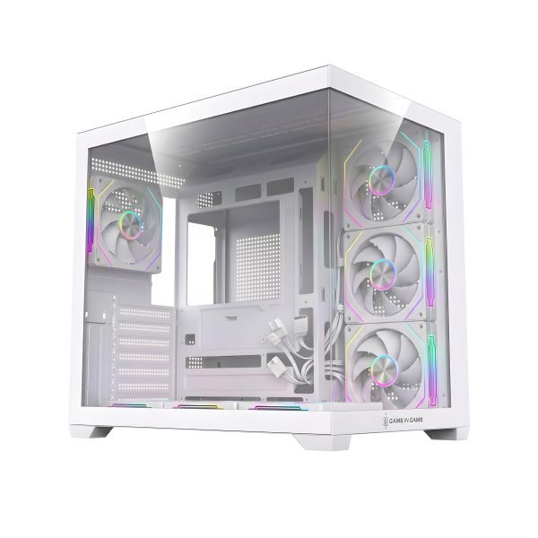 Game In Game Dream Beyaz 7x12cm Argb Fanlı ATX Gaming Akvaryum Kasa