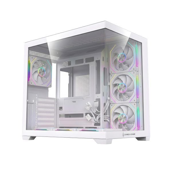 Game In Game Dream Beyaz 7x12cm Argb Fanlı ATX Gaming Akvaryum Kasa