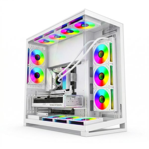 Zoko Father Beyaz 9x12cm ARGB Fanlı Full Tower ATX Gaming Akvaryum Kasa