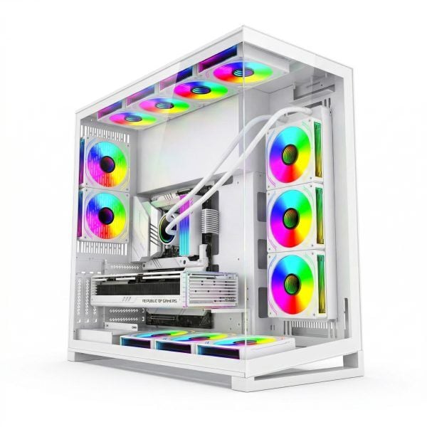 Zoko Father Beyaz 9x12cm ARGB Fanlı Full Tower ATX Gaming Akvaryum Kasa