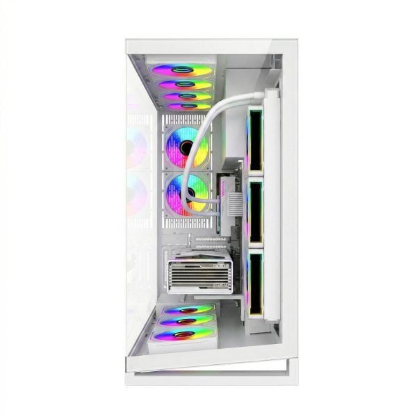 Zoko Father Beyaz 9x12cm ARGB Fanlı Full Tower ATX Gaming Akvaryum Kasa