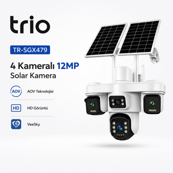 TRIO TR-SGX479 4 LENS 12mp AOV 4G-LTE PTZ 5V 2A SOLAR KAMERA