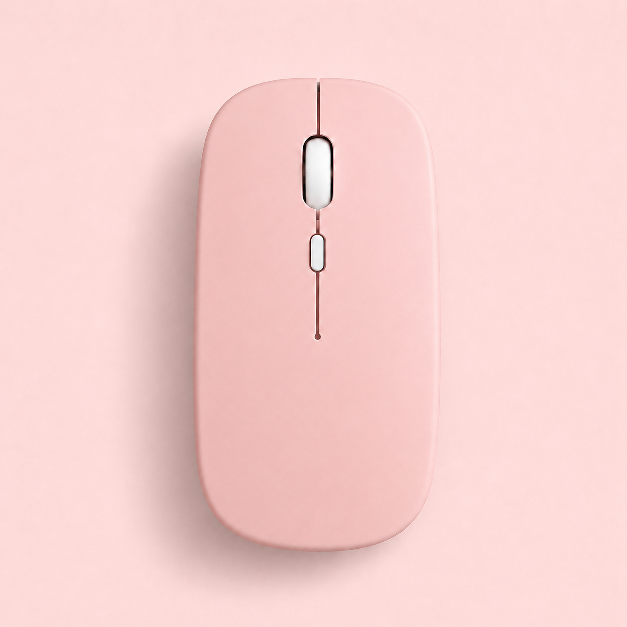 Kablosuz Sarj Özellikli Wifi - Bluetooth Mouse Açık Pembe Renk