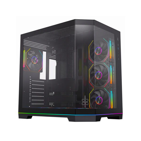 Game In Game Hexa Siyah 7x12cm Argb Fanlı ATX Gaming Akvaryum Kasa