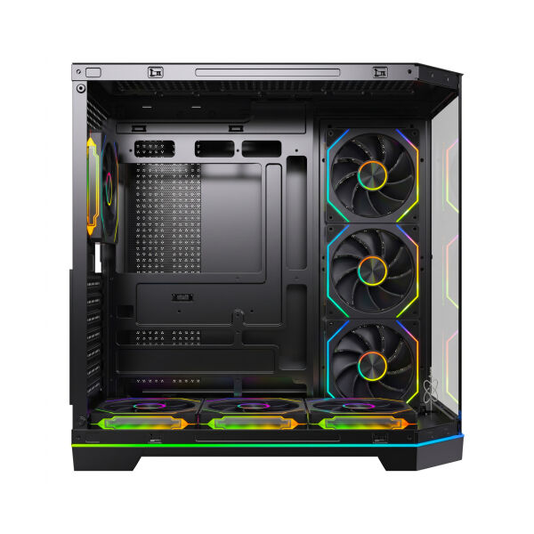 Game In Game Hexa Siyah 7x12cm Argb Fanlı ATX Gaming Akvaryum Kasa