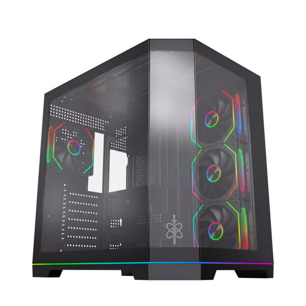 Game In Game Hexa Siyah 7x12cm Argb Fanlı ATX Gaming Akvaryum Kasa