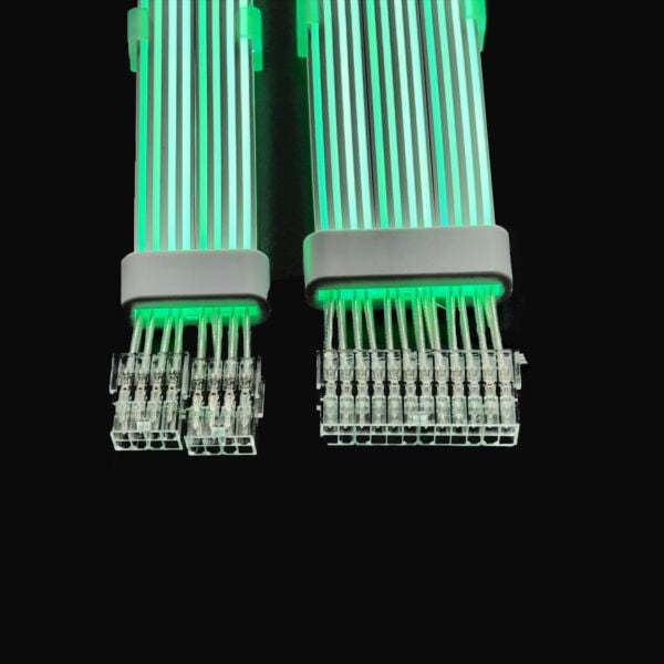 2×8 1×24 ZOKO Sleeved Kablo 3pin ARGB Çift Taraflı Gaming Işıklı Kablo