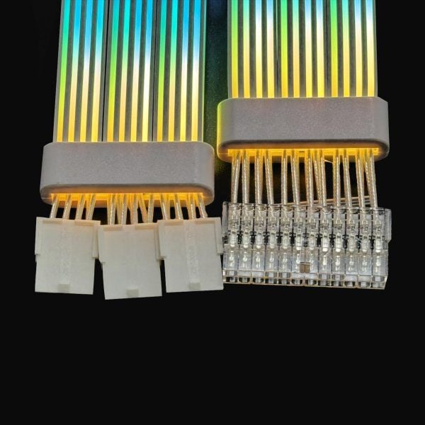 3×8 1×24 ZOKO Sleeved Kablo 3pin ARGB Çift Taraflı Gaming Işıklı Kablo