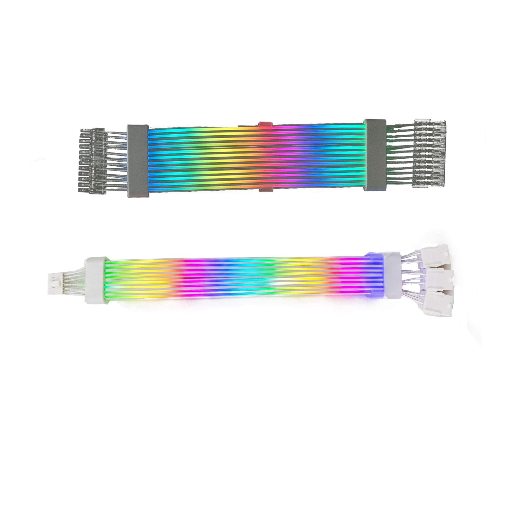 1×16 1×24 ZOKO Sleeved Kablo 3pin ARGB Çift Taraflı Gaming Işıklı Kablo