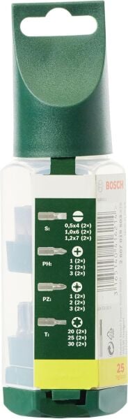 Bosch Professional Accessories Vidalama Seti, Yeşil, 25 Adet