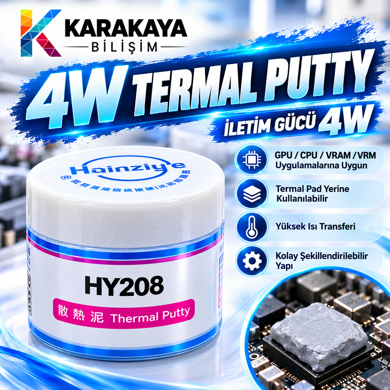 HY204 HY234 4Watt 30GR Termal Putty