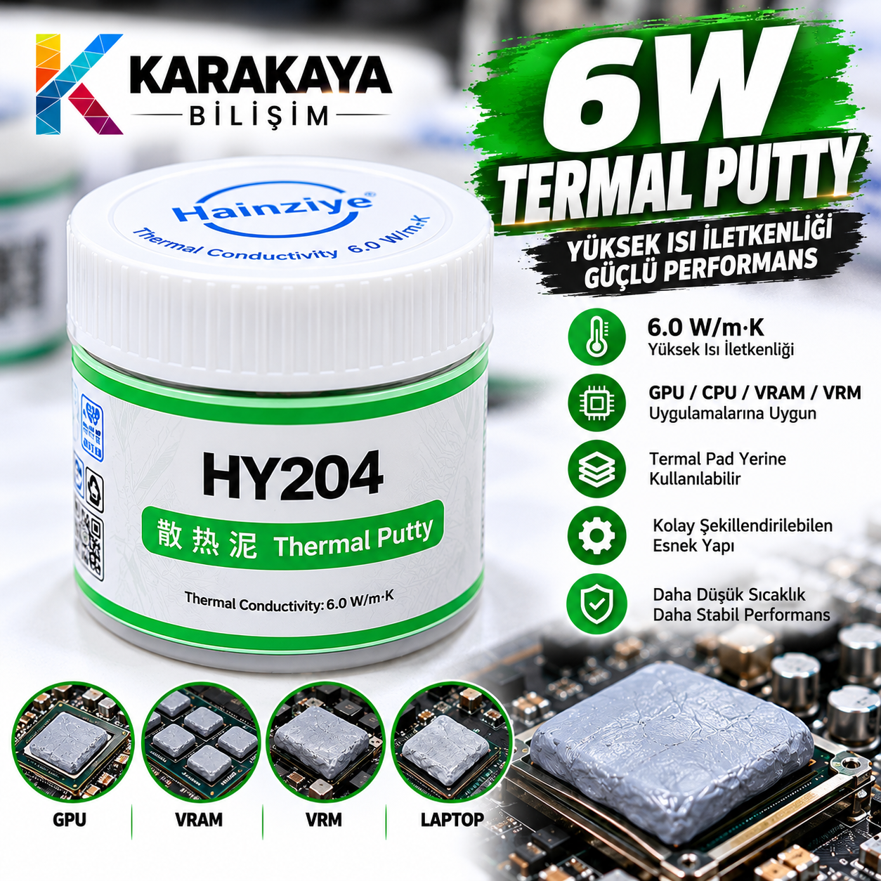 HY206 HY236 6Watt 20GR Termal Putty
