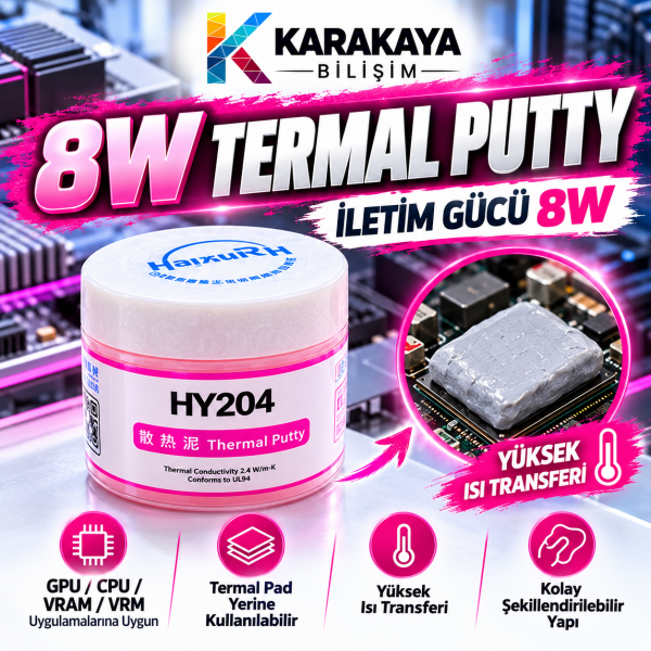 HY238 20GR 8Watt Pembe Termal Putty